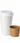16 oz White Paper Cup | Large Hot and Cold Drink Cup Wholesale - product angle image 3